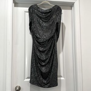 Formal, short, black, cocktail dress.